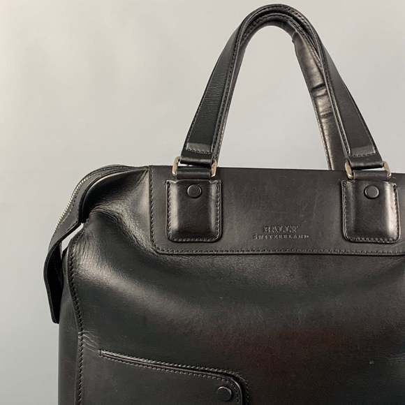 BALLY Black Leather Top Handles Tote Bag - Picture 2 of 11